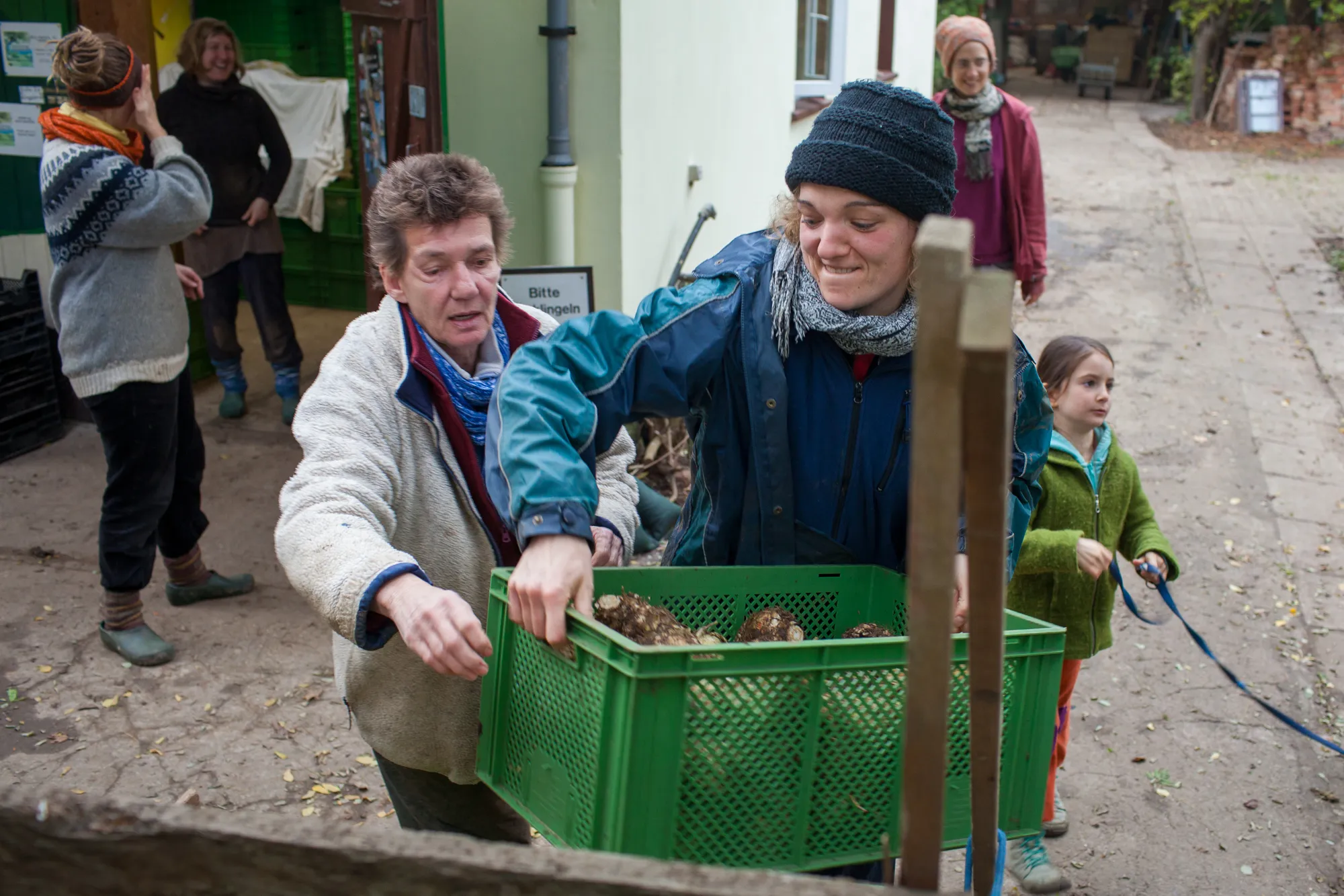 Gemeinschaftliche Verladung – Arbeitssituation aus der landwirtschaftlichen Praxis der Solidarischen Landwirtschaft Wildwuchs